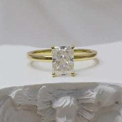 JBR Jeweler Lab Grown Engagement Ring 2Ct Radiant Cut Solitaire Lab Grown-CVD Diamond Engagement Ring