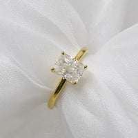 JBR Jeweler Lab Grown Engagement Ring 2Ct Radiant Cut Solitaire Lab Grown-CVD Diamond Engagement Ring