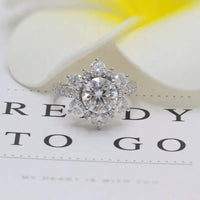 2Ct Round Cut Lab Grown-CVD Diamond Halo Engagement Ring - JBR Jeweler