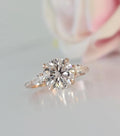 2CT Round Cut Three Stone Moissanite Engagement Promise Ring - JBR Jeweler