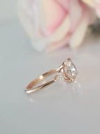 2CT Round Cut Three Stone Moissanite Engagement Promise Ring - JBR Jeweler