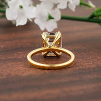 3.0CT Emerald Shaped Diamond Moissanite Solitaire Engagement Ring - JBR Jeweler