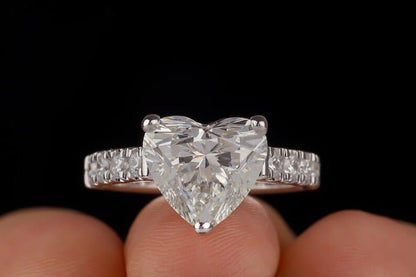 3.50CT Heart Lab-Grown Diamond Solitaire Engagement Ring - JBR Jeweler