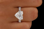 3.50CT Heart Lab-Grown Diamond Solitaire Engagement Ring - JBR Jeweler