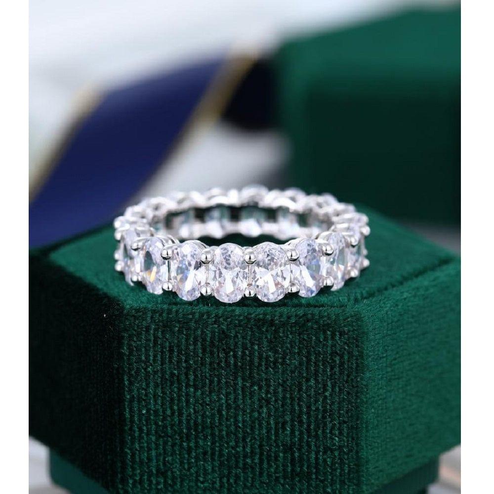 3.60CT Full Eternity Oval Cut Unique Wedding Band Gift - JBR Jeweler