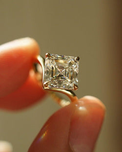 3.00 CT Asscher Lab Grown Diamond  Engagement, Promise & Wedding Ring for Her