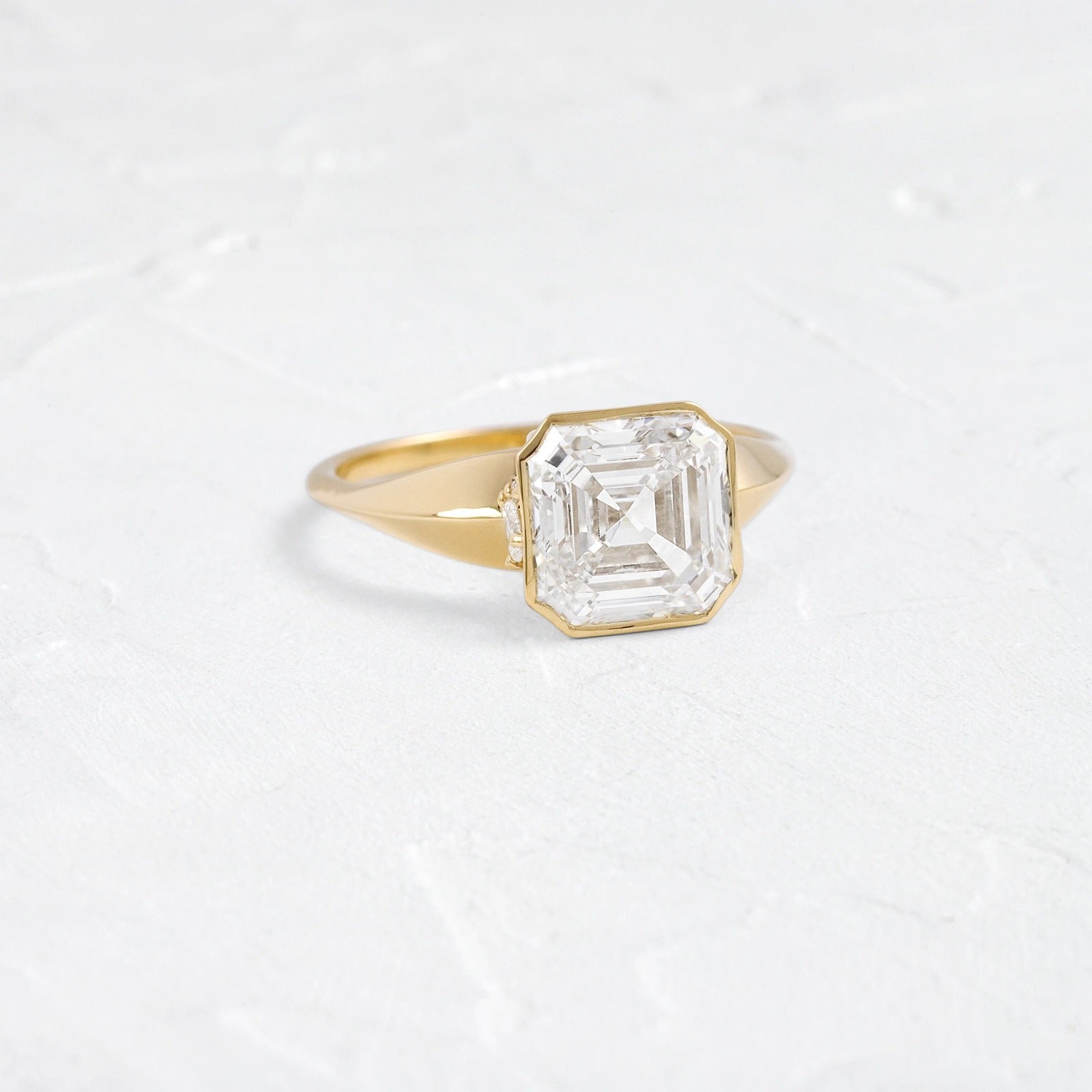 3.00 Ct Art Deco Asscher Cut Lab Growen Elixir Engagement Ring JBR Jeweler