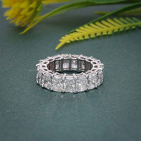 Radiant Cut Moissanite Diamond Band |4.5TW | EF/VS | Wedding Band