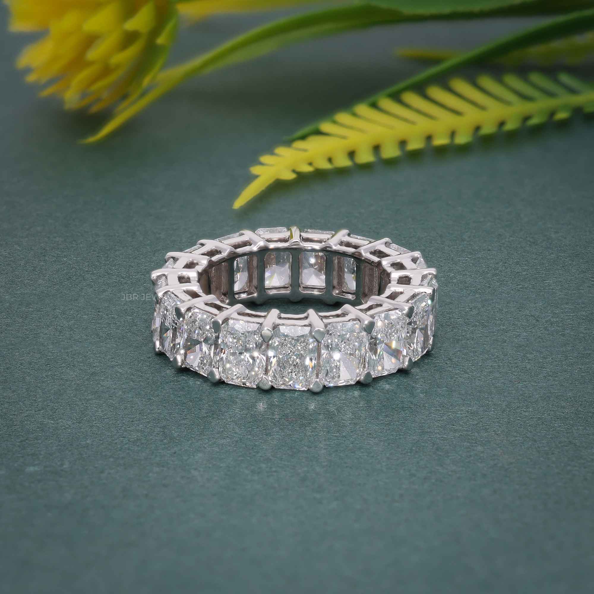 Radiant Cut Moissanite Diamond Band |4.5TW | EF/VS | Wedding Band - JBR Jeweler