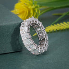 Radiant Cut Moissanite Diamond Band |4.5TW | EF/VS | Wedding Band - JBR Jeweler