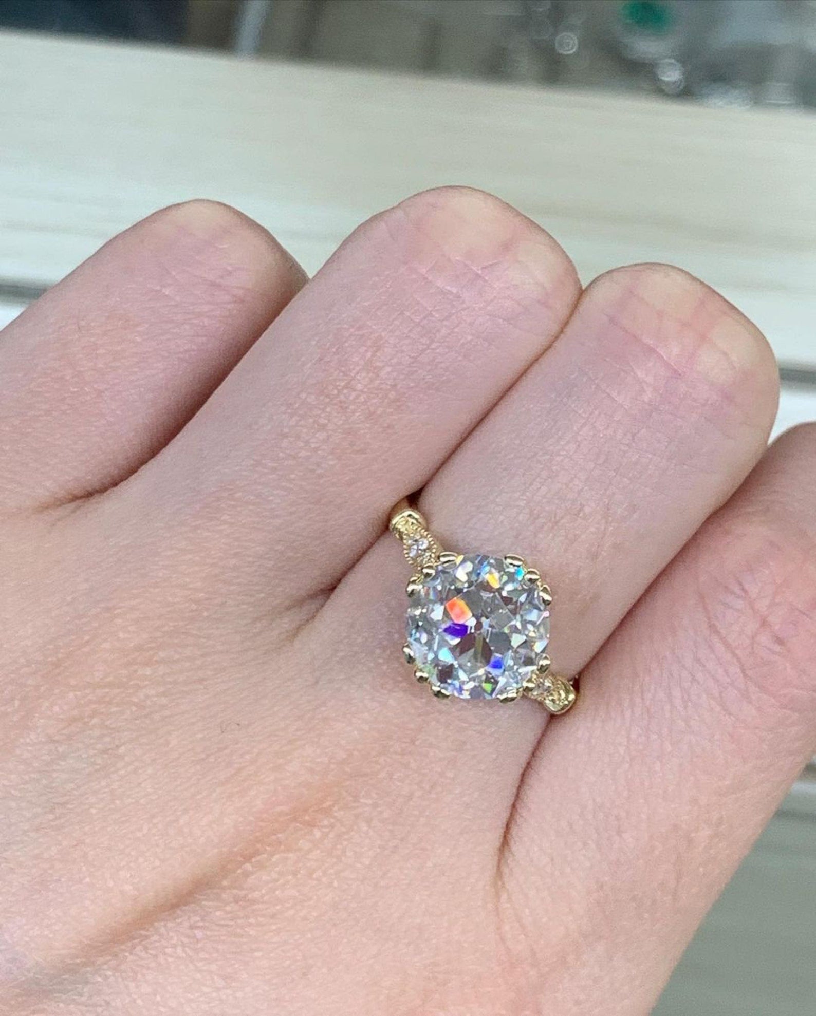 3.70 CT Lab-Grown Art Deco Wedding & Engagement Diamond Ring