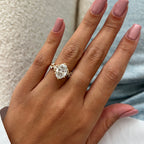 3 CT Oval Lab Grown Branch and Twig Diamond Nature Inspired Engagement Ring - JBR Jeweler