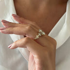 3 CT Oval Lab Grown Branch and Twig Diamond Nature Inspired Engagement Ring - JBR Jeweler