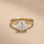 3 CT oval moissanite ring in curved band design