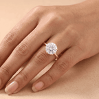 Six prong round diamond ring on white gold band