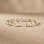 Triumphant style lab diamond bracelet
