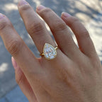 3 CT Pear Lab Diamond Halo Engagement Ring for Her