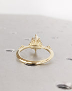 Antique-Inspired 3 CT Marquise Lab Diamond Ring