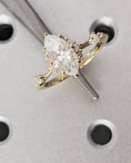 3 CT Marquise Diamond Engagement Ring in Gold Vintage