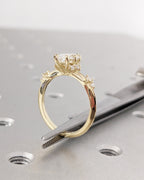 Vintage Look 3 CT Marquise Cut Lab Diamond Ring