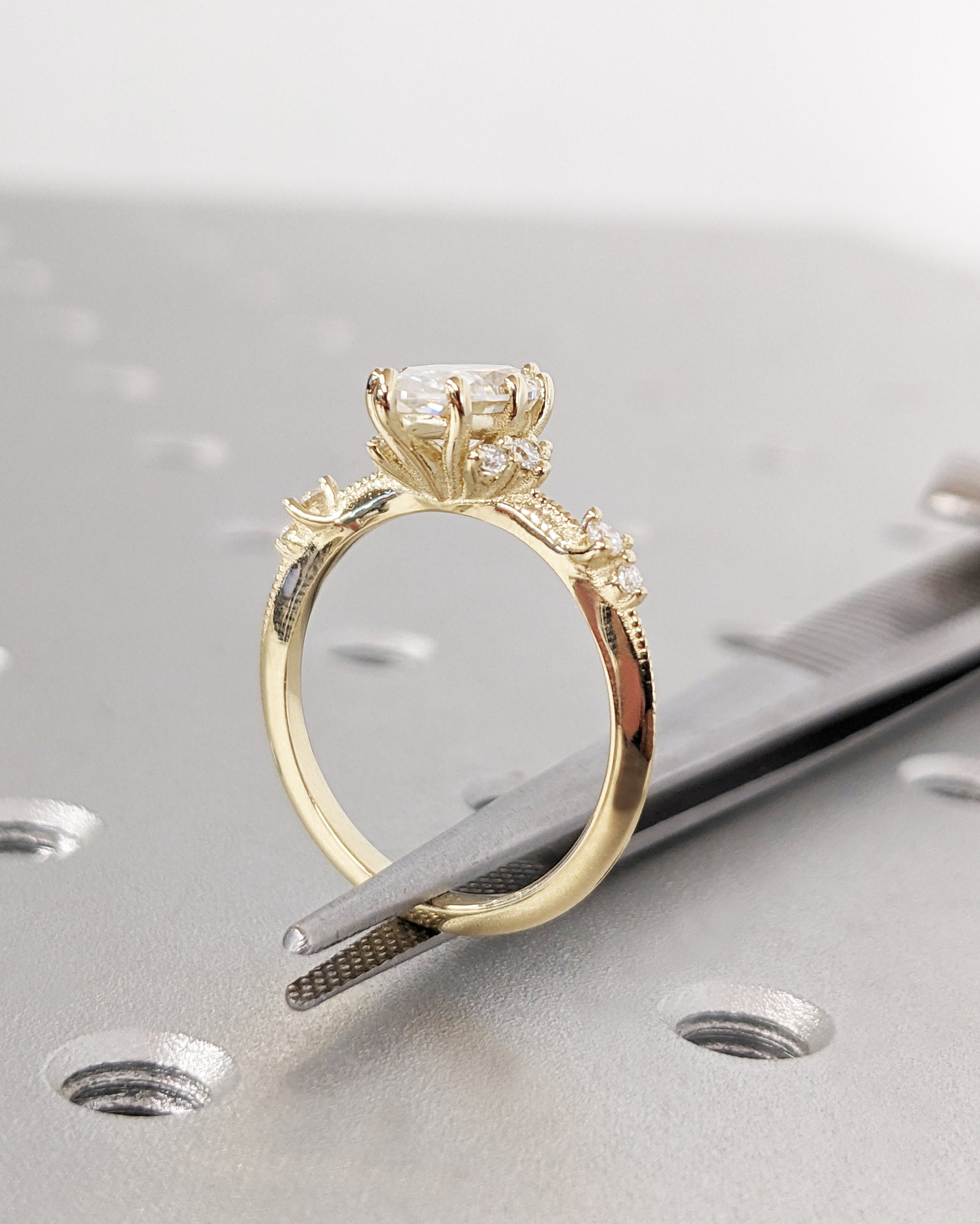 Vintage Look 3 CT Marquise Cut Lab Diamond Ring