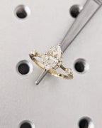 Art Deco Style 3 CT Lab Grown Marquise Diamond Ring