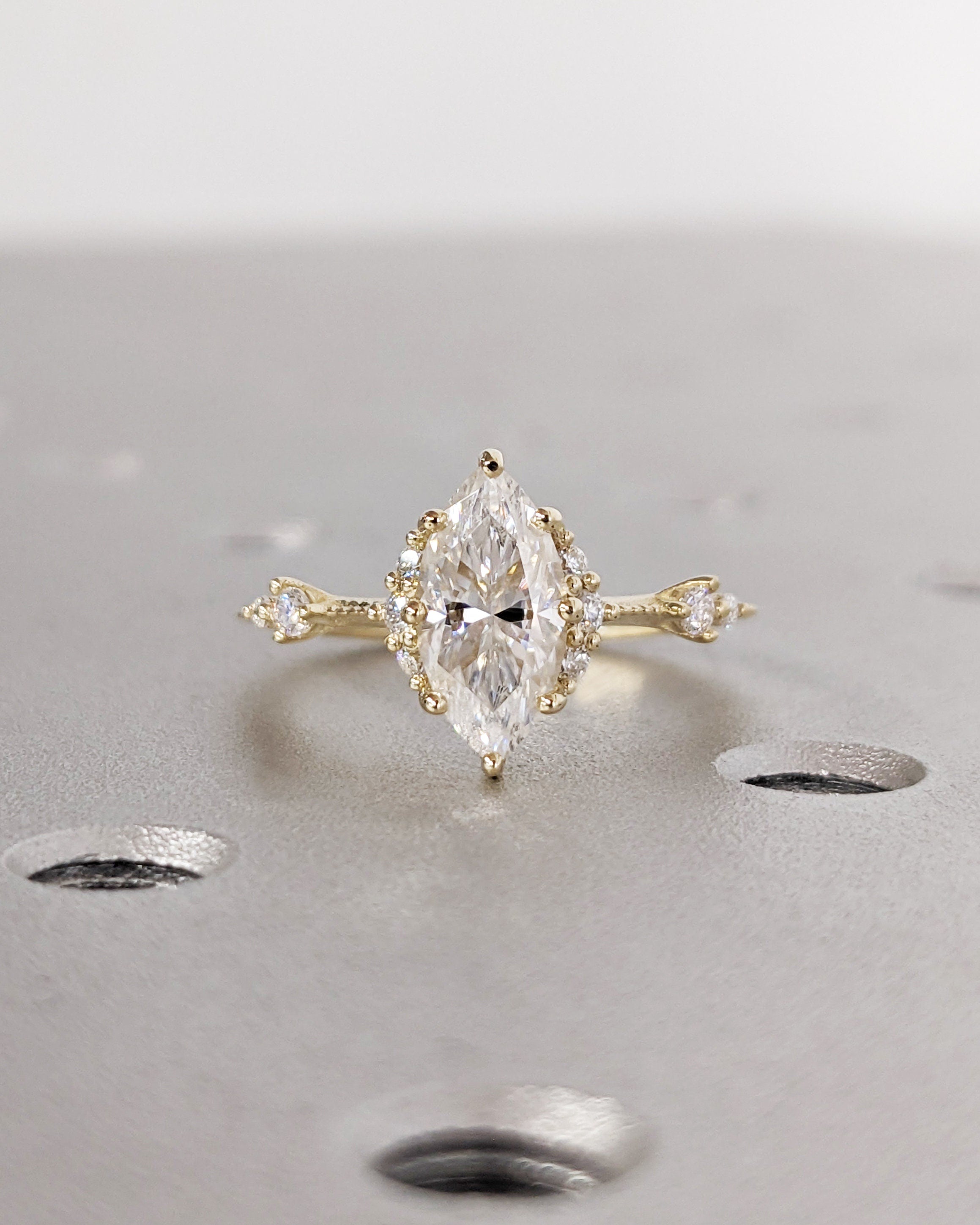 3 CT Vintage-Inspired Lab Diamond Ring in 14K Gold