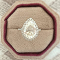 3CT Pear Cut Double Halo Lab-Grown Diamond Engagement Ring - JBR Jeweler
