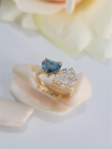3Ct Pear Shaped Toi Moi Moissanite Diamond Engagement Ring - JBR Jeweler