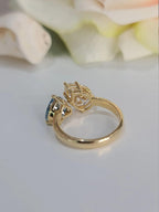 3Ct Pear Shaped Toi Moi Moissanite Diamond Engagement Ring - JBR Jeweler