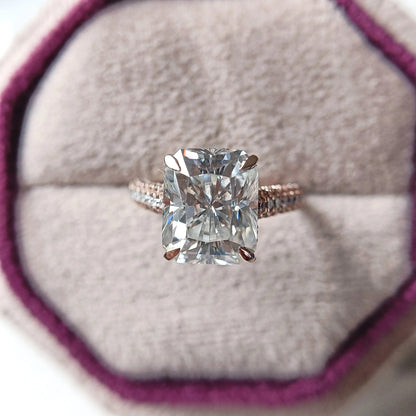 3CT Radiant Cut Pave Set Lab-Grown Diamond Engagement Ring - JBR Jeweler