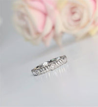 3CT Round Cut Certified Lab-Grown Diamond Swirl Engagement Ring - JBR Jeweler