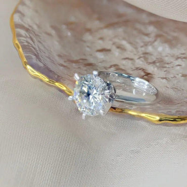 3CT Round Cut Solitaire Lab Grown Diamond Engagement Ring - JBR Jeweler