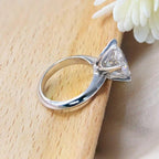 3CT Round Cut Solitaire Lab Grown Engagement Ring