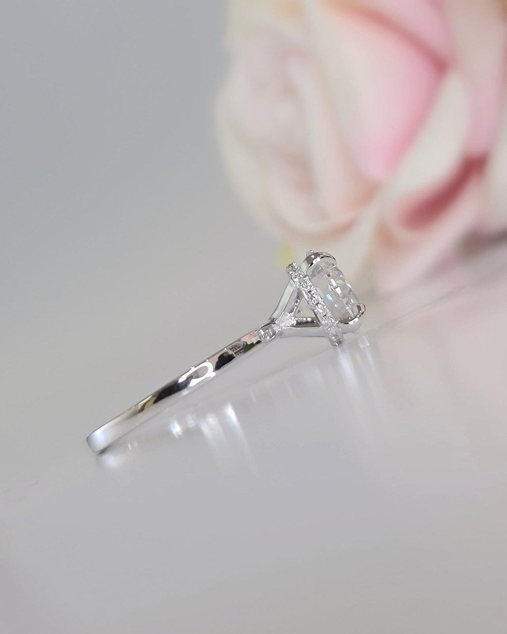 3CT Round Cut Solitaire Moissanite Engagement Ring - JBR Jeweler