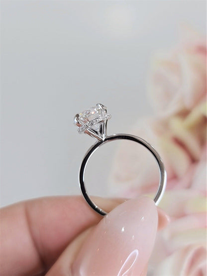 3CT Round Cut Solitaire Moissanite Engagement Ring - JBR Jeweler