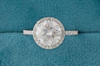 3CT Round Lab-Grown Diamond Halo Engagement Ring - JBR Jeweler