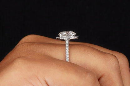 3CT Round Lab-Grown Diamond Halo Engagement Ring - JBR Jeweler