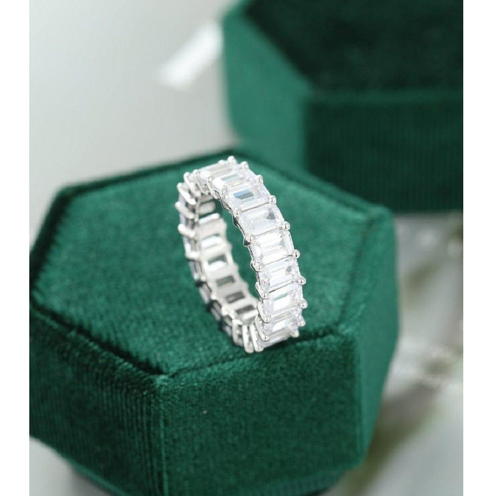 3TCT Emerald Cut Wedding Band Promise Anniversary Gift For Women - JBR Jeweler