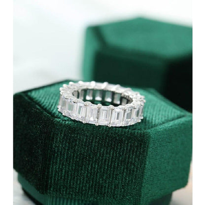 3TCT Emerald Cut Wedding Band Promise Anniversary Gift For Women - JBR Jeweler