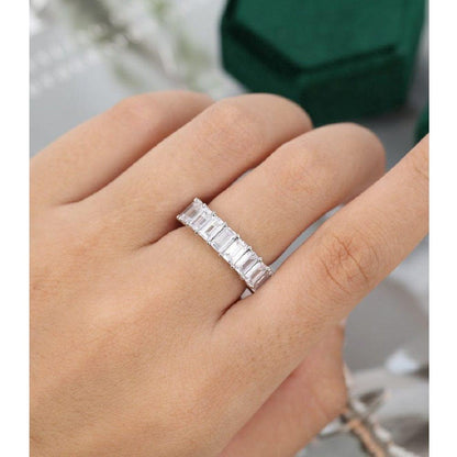 3TCT Emerald Cut Wedding Band Promise Anniversary Gift For Women - JBR Jeweler