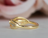 4.3MM Round Cut Infinity Moissanite 14K Yellow Gold Wedding Promise Ring - JBR Jeweler