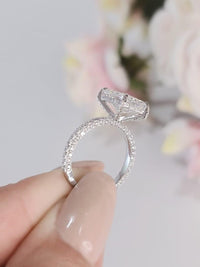 4 Carat Radiant Cut Engagement Ring Bridal Set With Stacking Ring - JBR Jeweler