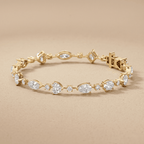 Multi shape lab diamond tennis bracelet