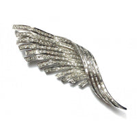 5.40ct Vintage Leaf baguette Moissanite Diamond Women's Art Deco Brooch pin - JBR Jeweler