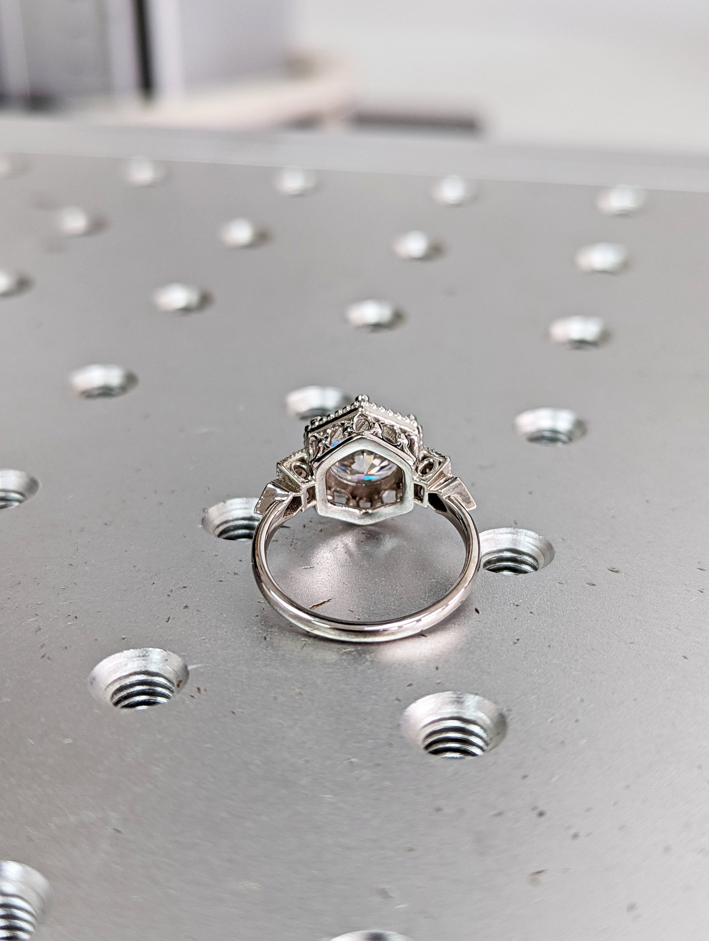 5 CT Lab-Created Diamond Ring with Vintage Filigree Style