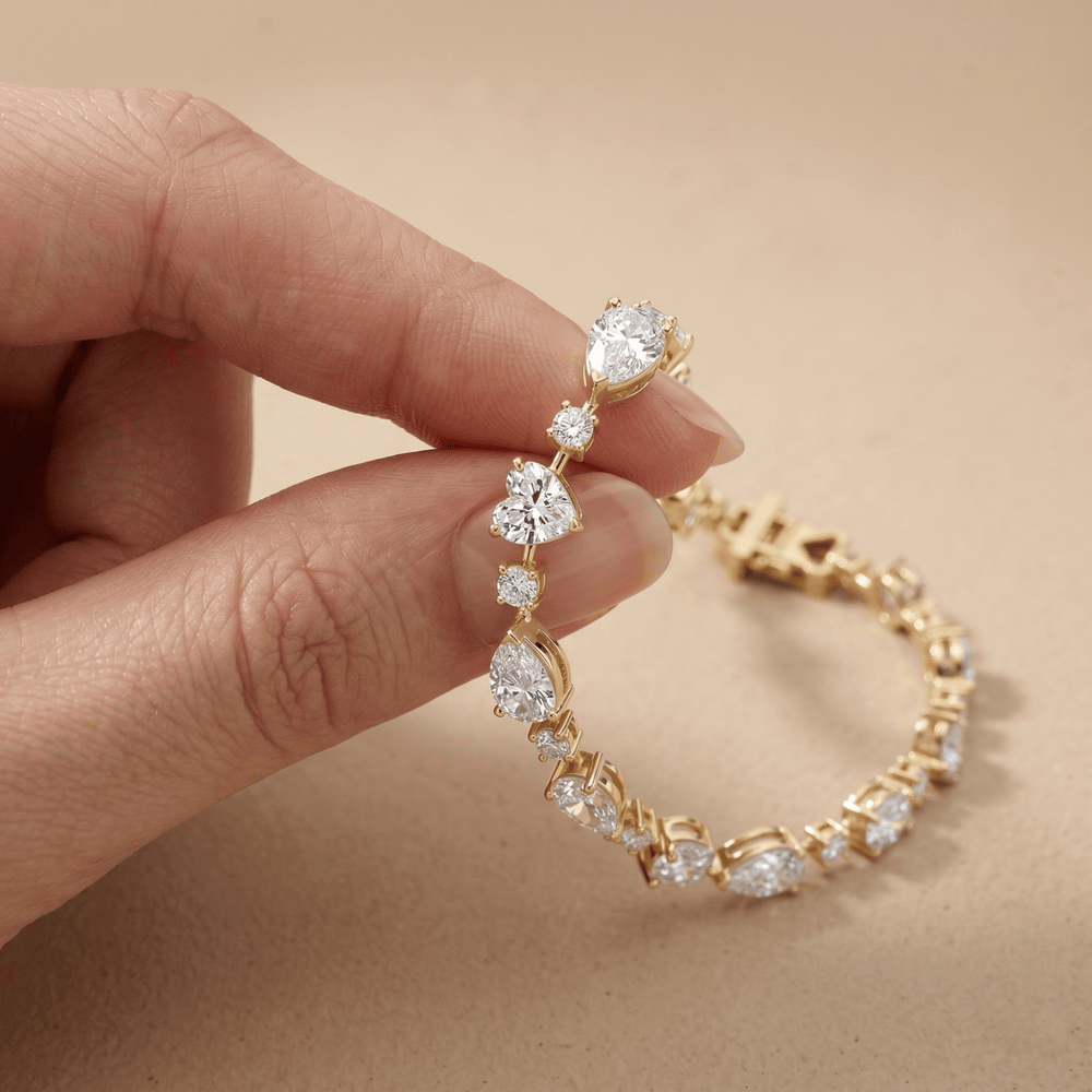Multi shape lab grown diamond Triumphant bracelet