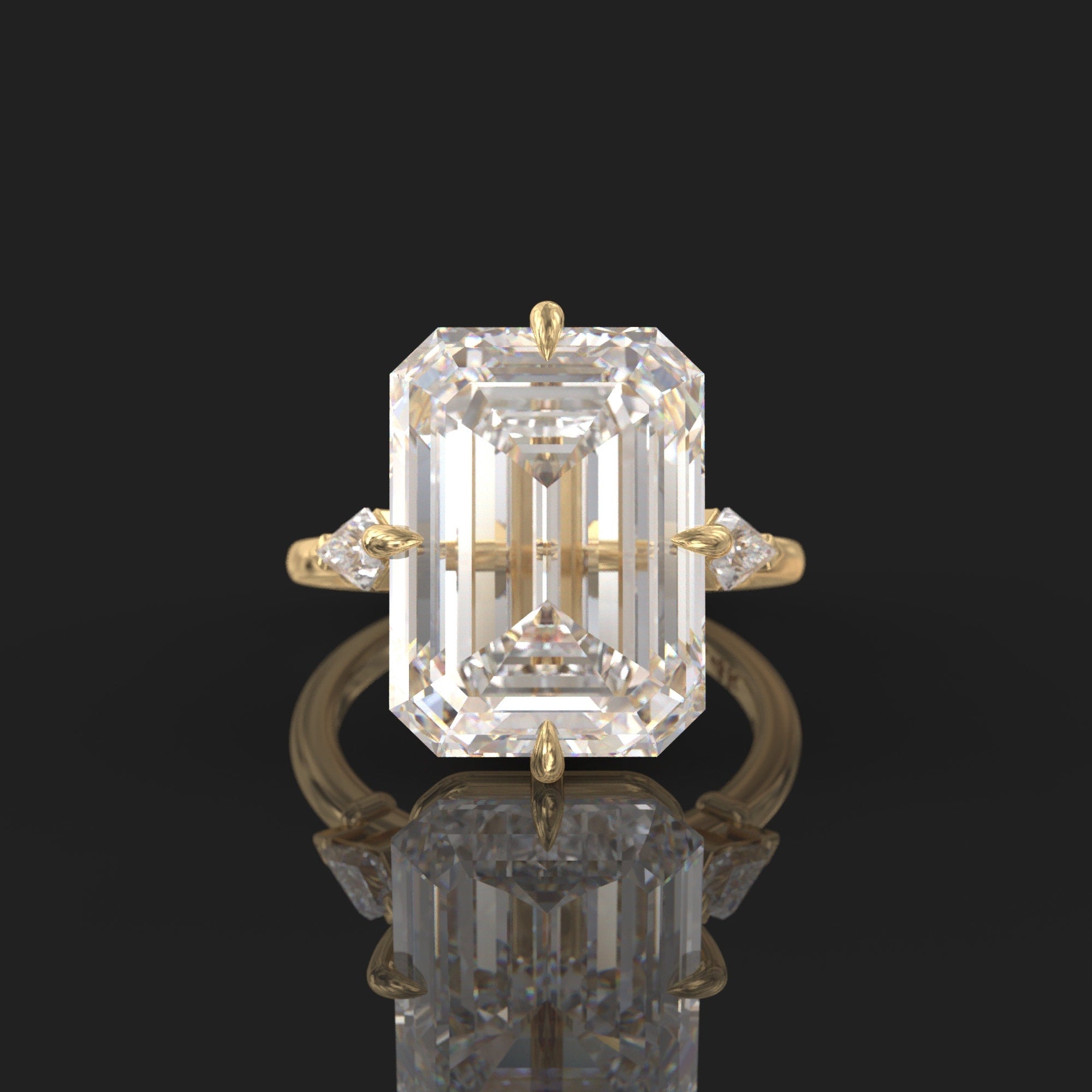 Elevate your look with a 7.50 CT kite-cut diamond ring