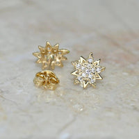 8mm Round Cut Dainty Star Moissanite Earring for Women - JBR Jeweler