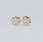 8mm Round Cut Dainty Star Moissanite Earring for Women - JBR Jeweler
